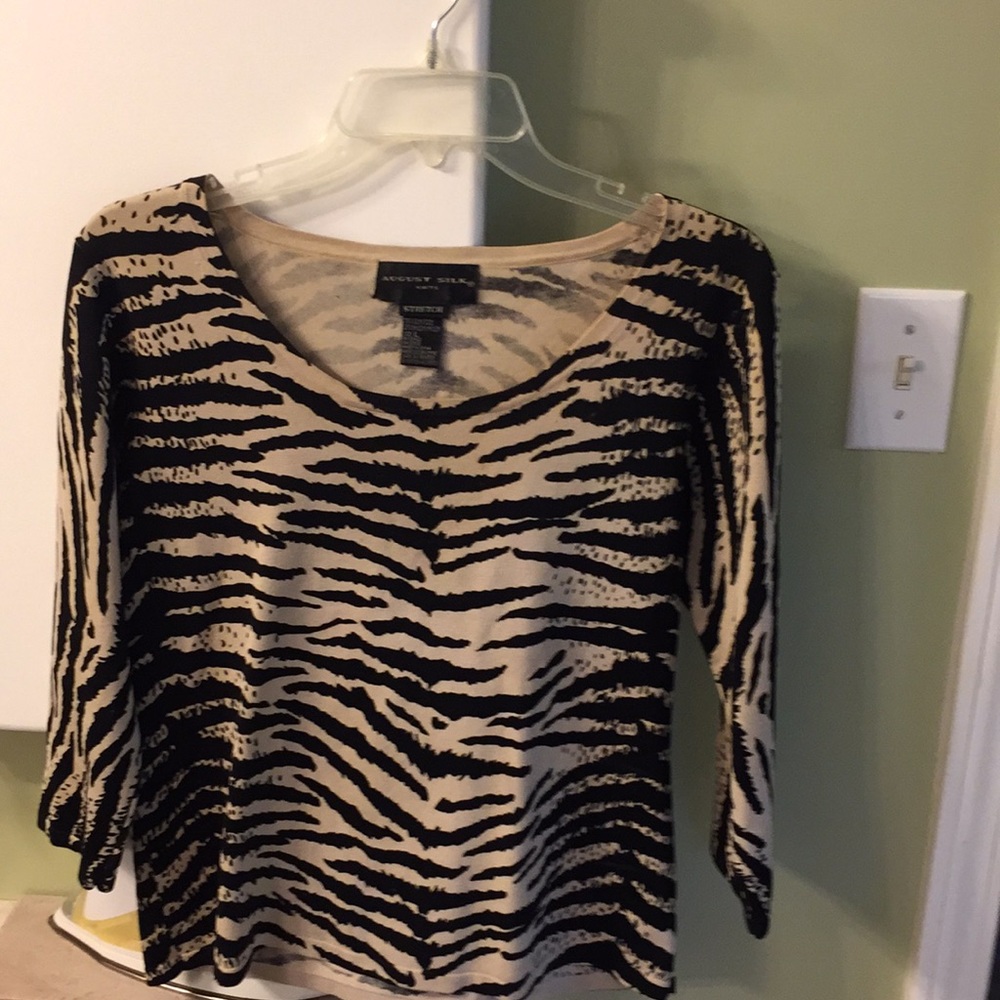 Leopard print pullover sweater.  Size L.